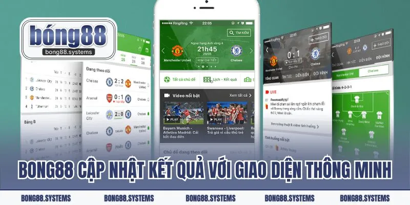 Bong88 cập nhật kết quả bóng đá với giao diện thông minh